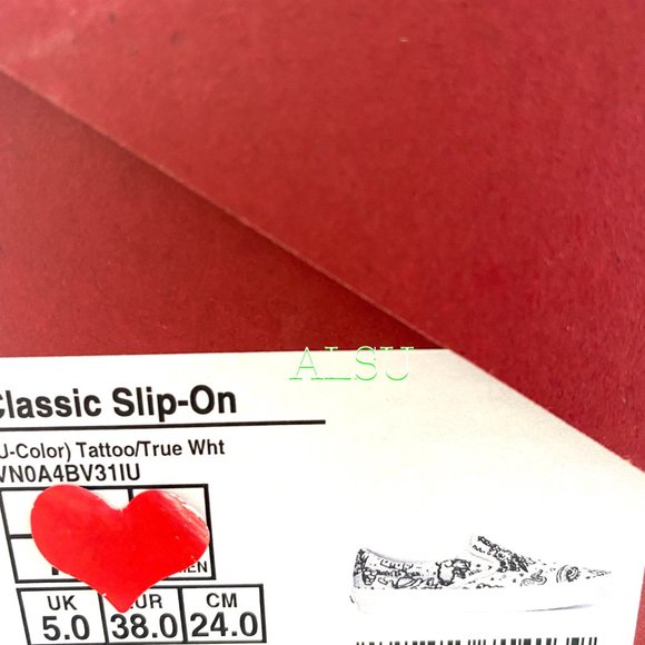 VANS Classic Slip-On (U-color) Tatoo Sneakers Women’s Size 6.5 VN0A4BV31IU - Picture 10 of 10